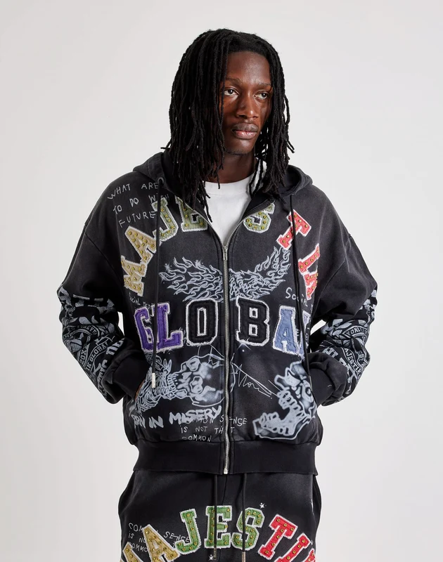 Majestik Born In Misery Full-Zip Fleece Hoodie XLG