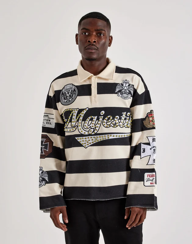 Majestik Built To Win Long-Sleeve Polo Shirt 2XLG