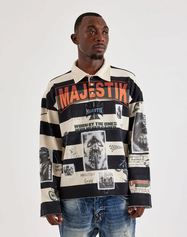 Majestik Graphic Rugby Shirt MED