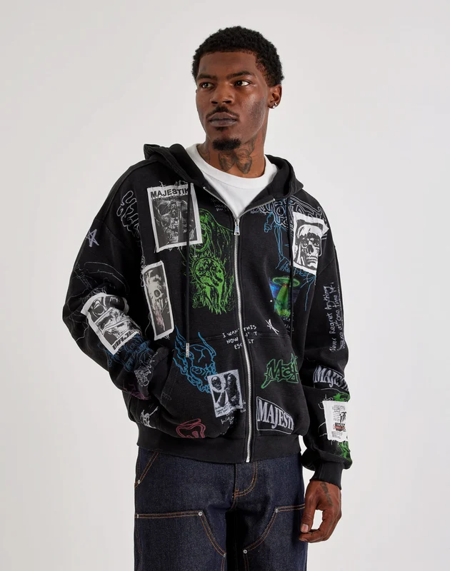 Majestik Mind Lost Full-Zip Thermal Hoodie XLG