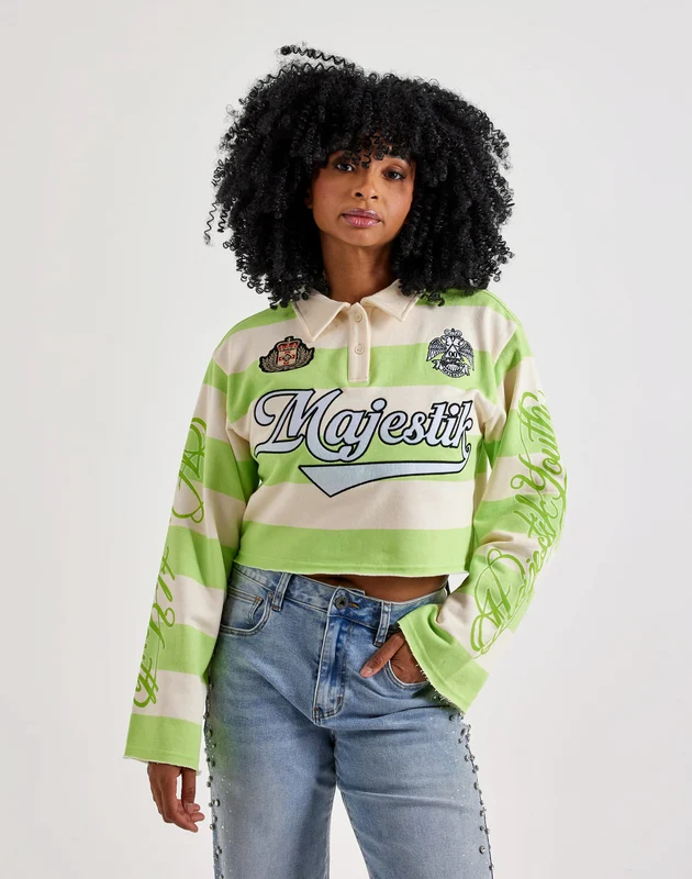 Majestik Long-Sleeve Rugby Shirt MED