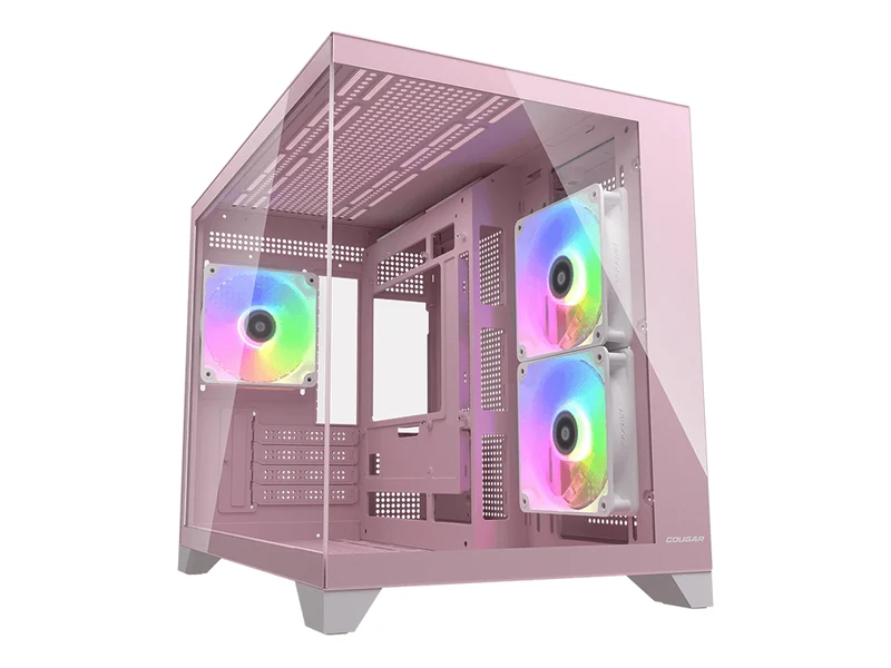 Cougar FV150 Mini RGB Micro-ATX Mid-Tower Case - Pink Centre Com