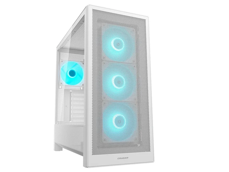 Cougar MX230 RGB Mid-Tower PC Case - White (5V 3 Pin (ARGB) / 3 Pin (Fan)) Centre Com