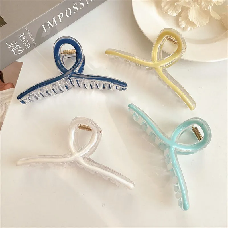 4pcs Acrílico Clipe De Cabelo, Baixo-key Romântico Luxo Fashion Hair