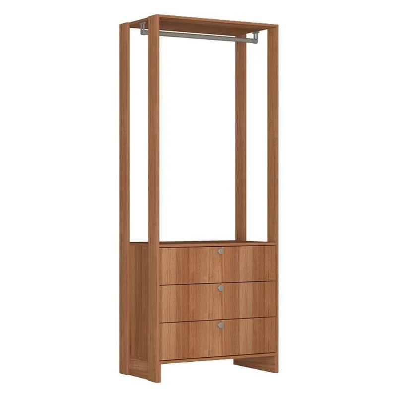 Closet Modulado Ey102 3 Gavetas MDP 80cm Montana Nova Mobile