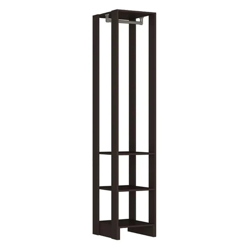 Closet Modulado EY105 1 Cabideiro MDP 200x40cm Grafite Intenso Nova Mobile