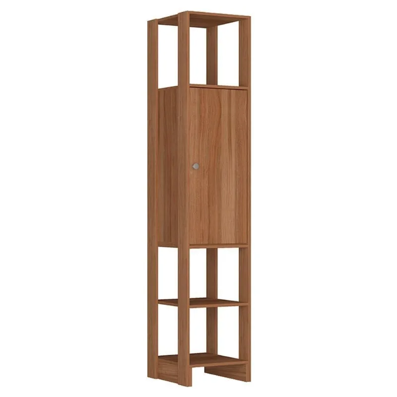 Estante Multiuso EY107 Moderna 3 Prateleiras MDP Marrom Nova Mobile