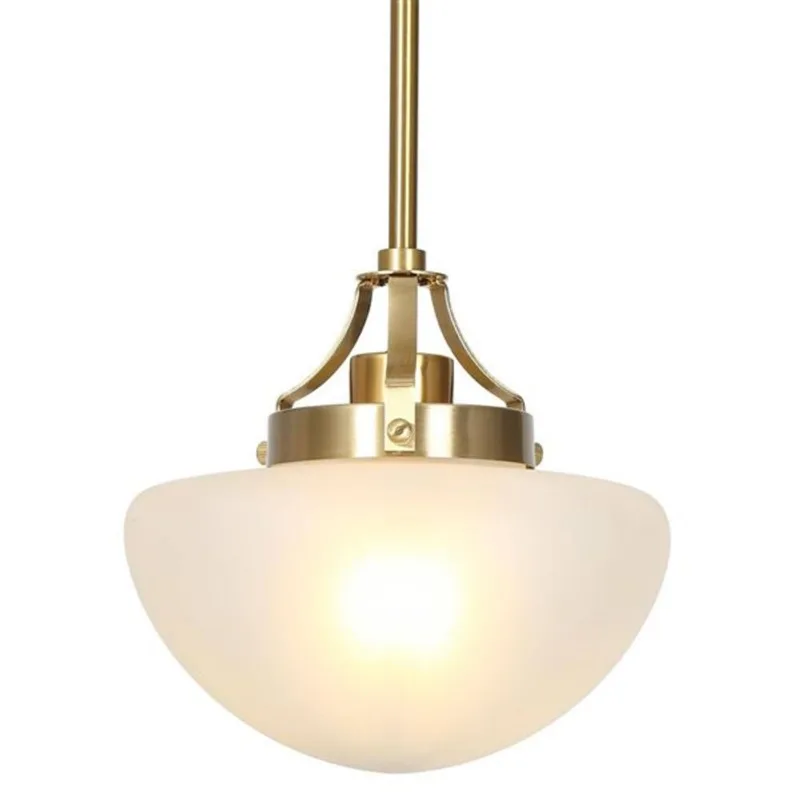LNC Isididae Pendant Light 1-Light Electroplated Copper Frosted Glass Modern LED