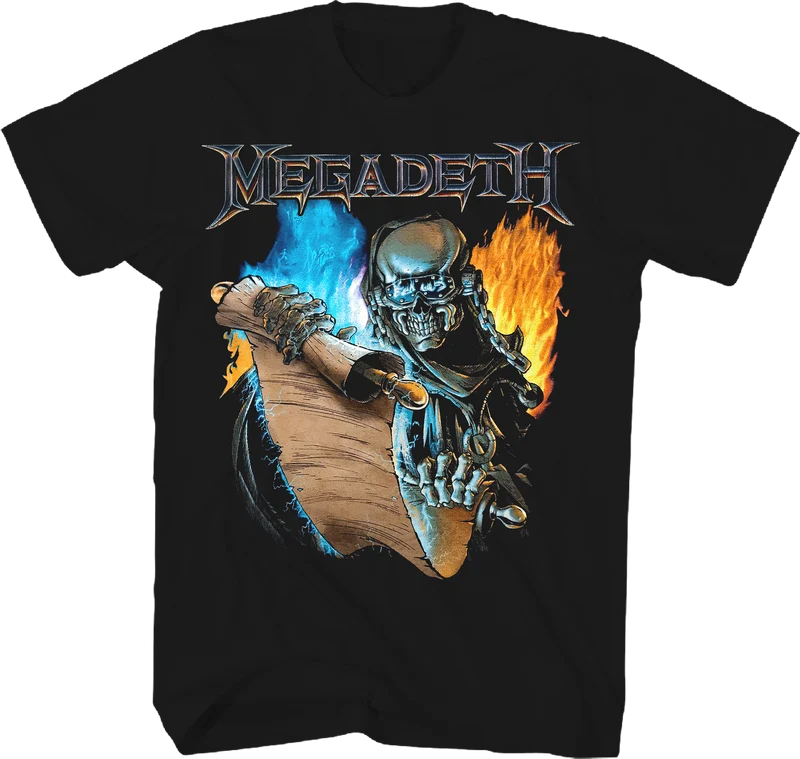 Front & Back Cryptic Writings Megadeth T-Shirt 2XL