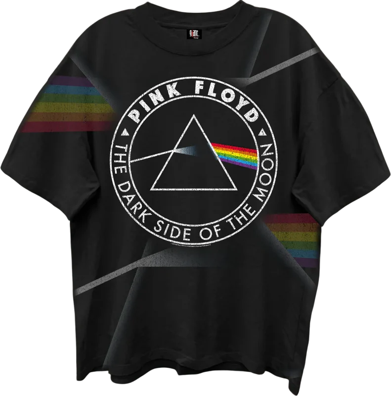 Dark Side Of The Moon Spectrum Pink Floyd Oversized T-Shirt Medium