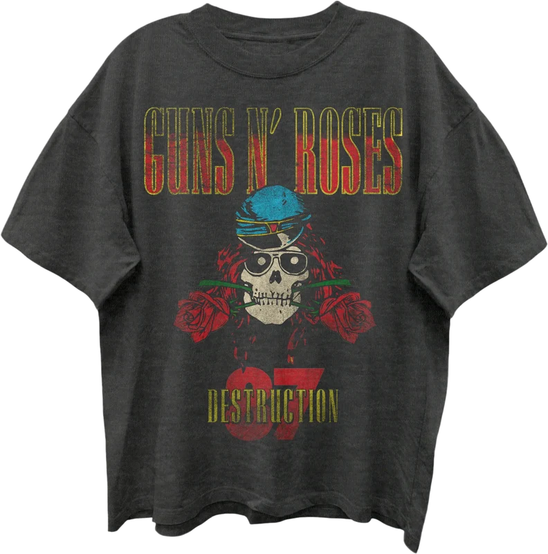 Front & Back UK Tour 1987 Guns N' Roses Oversized T-Shirt XL