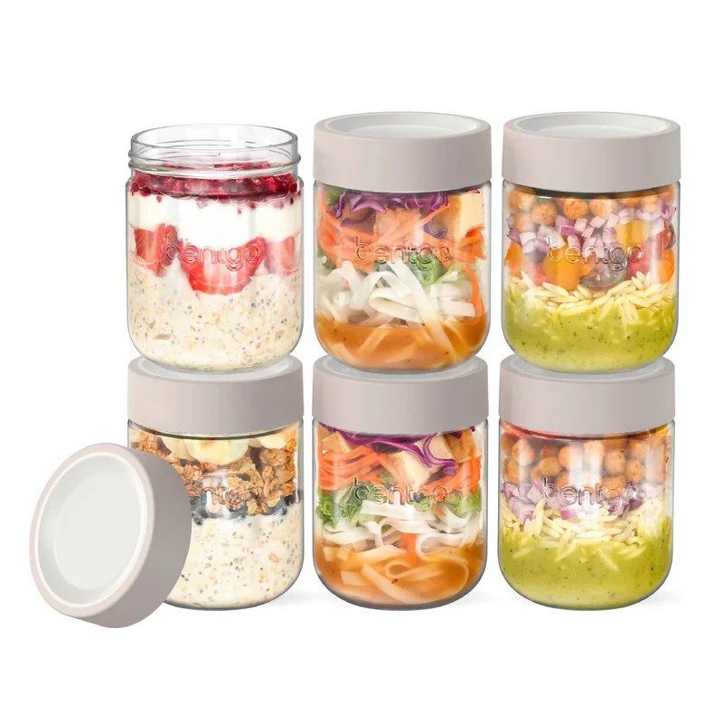 Glass Food Jars - 6pk 16oz - Moondust Open Box