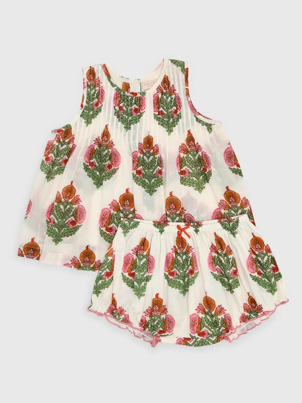 Pink Chicken Baby Girls' Jaipur Set 6/12M / PINK BELLFLOWER