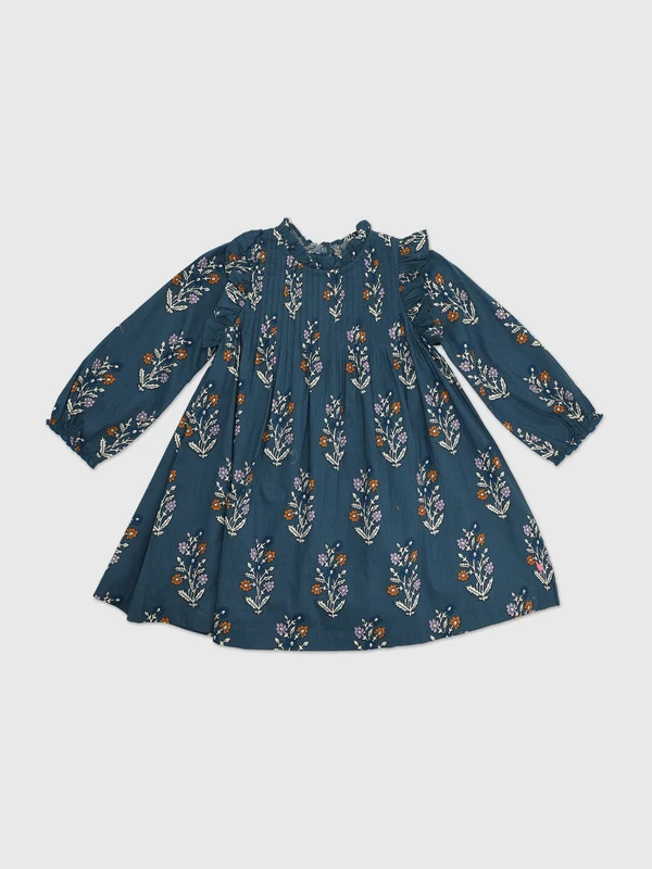 Pink Chicken Girls' Jaipur Dress 6Y / BALSAM DEWDROP