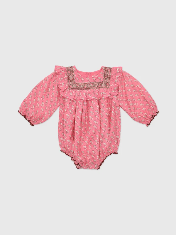 Pink Chicken Baby Girls' Quinn Bubble 12/18M / SMALL PAISLEY