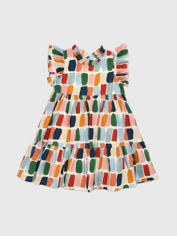 Pink Chicken Girls' Jennifer Dress 4Y / FALL PAINT SWATCHES