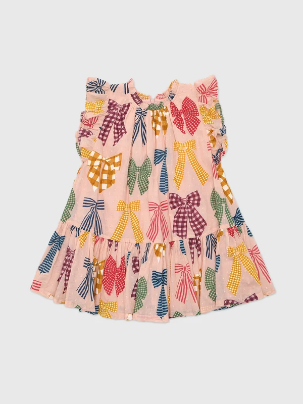 Pink Chicken Girls' Harper Dress 4Y / PATTERNED BOWS