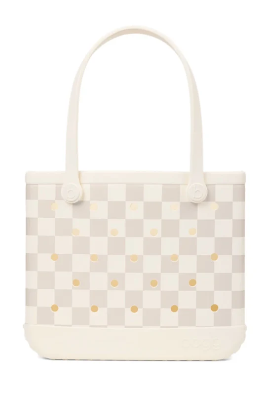 Bogg Bag Baby Bogg Bag in Checkered Coconut Mushroom Coconut/Mushroom Checkered / OS / Coconut Mushroom