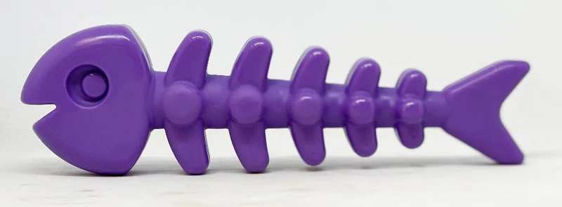 Fish Bone Nylon Dog Toy for Aggressive Chewers | USA Made | SodaPup Fish Bone Nylon Chew Toy - Purple