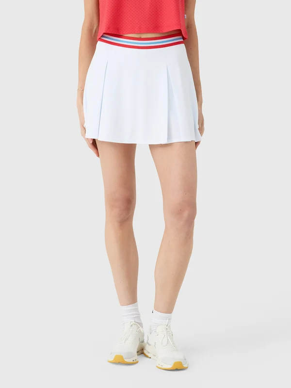 Addison Bay Women's Active Piqué Breakpoint Skort XS / SUPER WHITE/RUBY