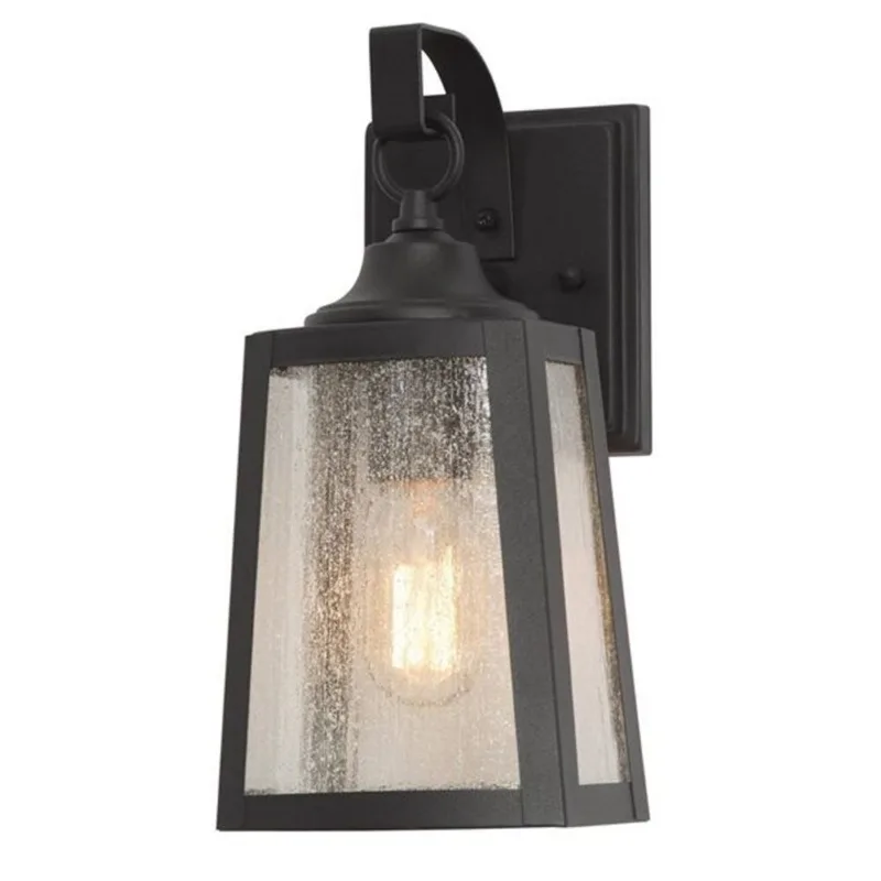 Uolfin Lantern Outdoor Wall Sconce 1-Light - Black