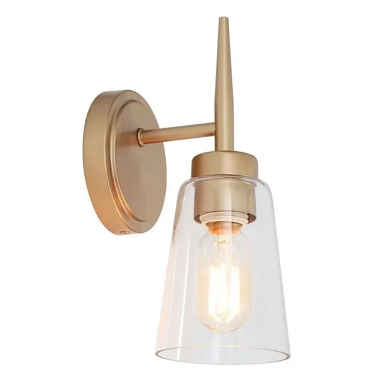 Uolfin 4-in W 1-Light Matte Gold Modern Wall Sconce