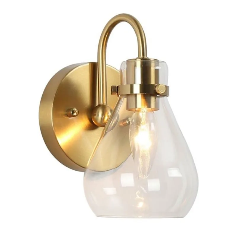 Uolfin 4.7-in W 1-Light Polished Copper Modern Wall Sconce