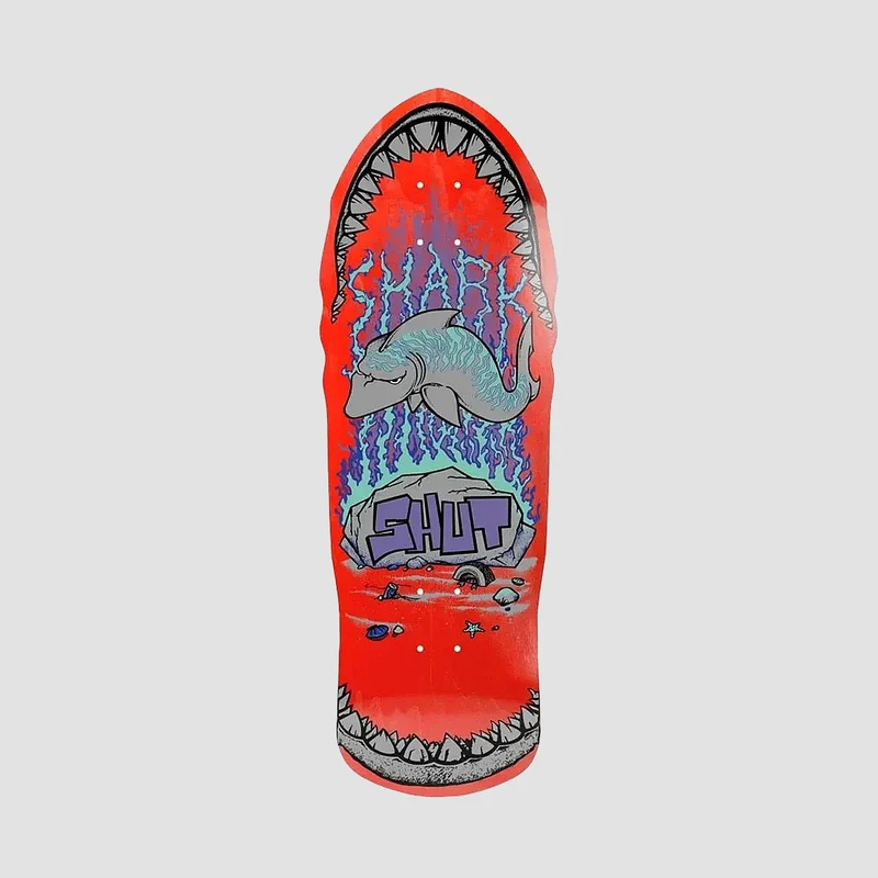 SHUT 86 Shark EX7 Skateboard Deck Red - 10.375" 10.375 Inches