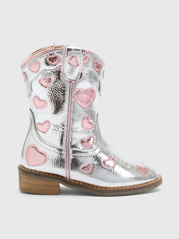 Wild + Rae Girls' Moonlit Lovestruck Cowgirl Boot 8 / MOONLIT