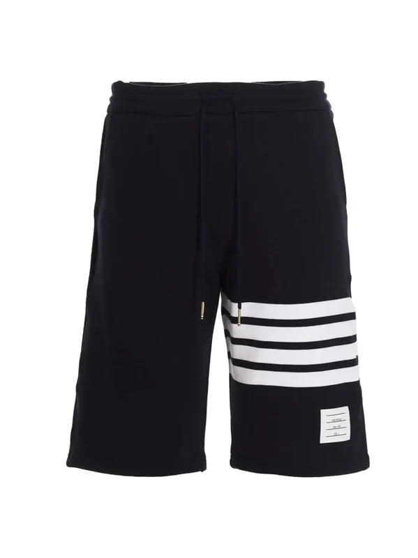 Thom Browne Blue Cotton Bermuda Shorts 2