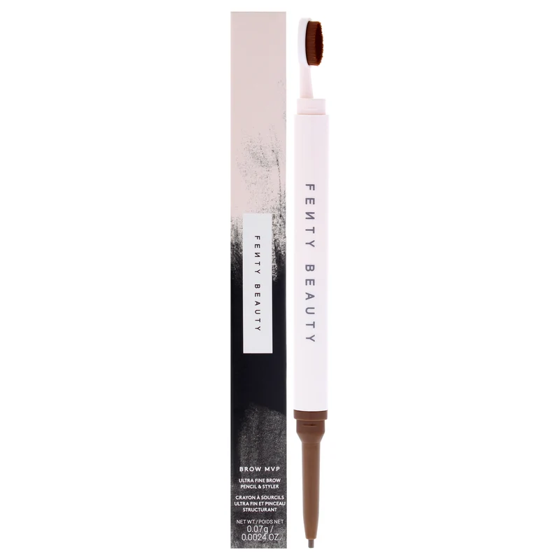 Fenty Beauty Brow MVP Ultra Fine Brow Pencil and Styler - Medium Brown by Fenty Beauty for Women - 0.002 oz Eyebrow Pencil 0.002 oz