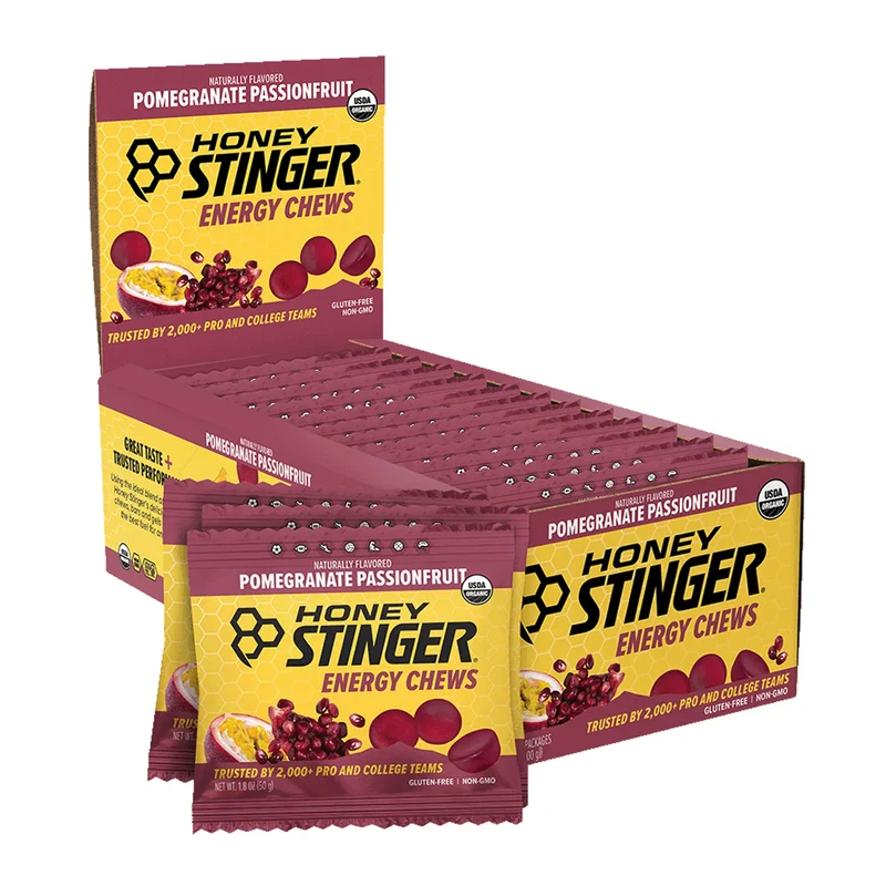 Honey Stinger Organic Energy Chews 50g Pomegranate Passionfruit