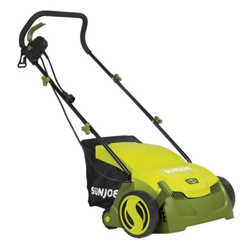 Sun Joe 13-in 12 A Electric Lawn Dethatcher w/ Bag - 12 Steel Tines