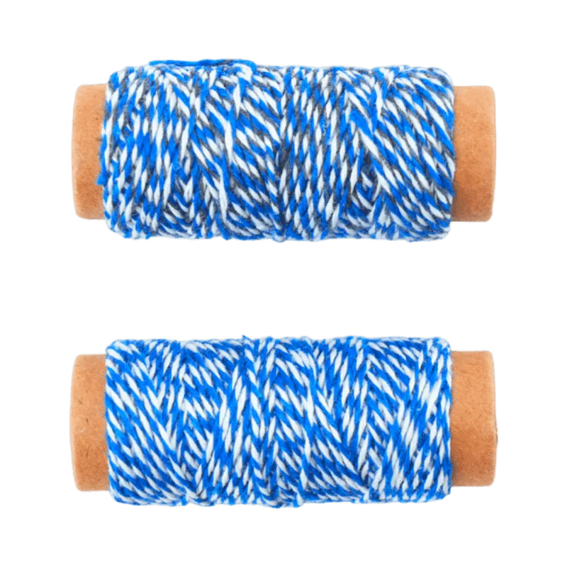 Hilo Pabilo|Azul y Blanco|2 Piezas