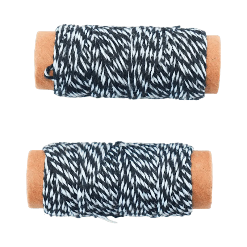 Hilo Pabilo|Negro y Blanco|2 Piezas