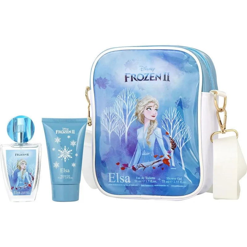 Perfume Feminino Disney Frozen 2 Elsa Edt Spray 50 Ml &amp; Gel De Banho 75 Bag