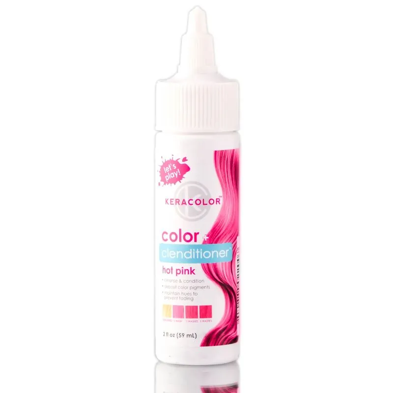 Limpador Condicionador Keracolor Color + Clenditioner Hot Pink