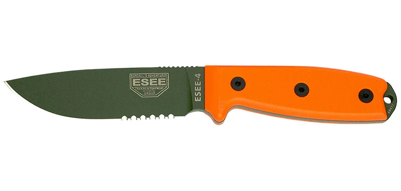 Couteau à lame fixe ESEE ESEE-4 - lame mixte E4SOD acier Carbone lame 116 mm Autre
