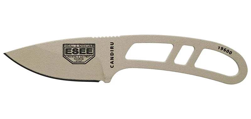 Couteau à lame fixe ESEE Candiru CANDTE acier Carbone lame 51 mm lame drop point Sable