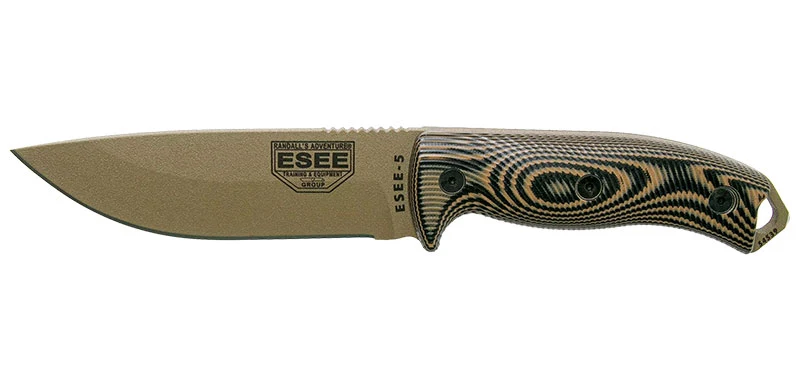 Couteau à lame fixe ESEE ESEE-5 5PDE005 acier Carbone lame 132 mm Autre