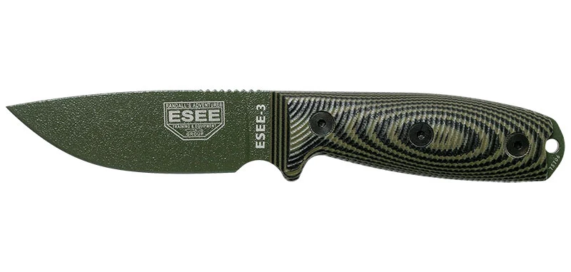 Couteau à lame fixe ESEE ESEE-3 E3POD acier Carbone lame 88 mm lame drop point Autre