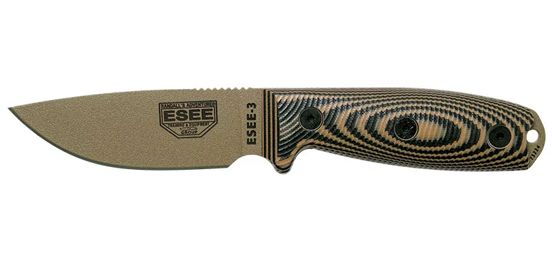 Couteau à lame fixe ESEE ESEE-3 3PMDE005 acier Carbone lame 88 mm Autre