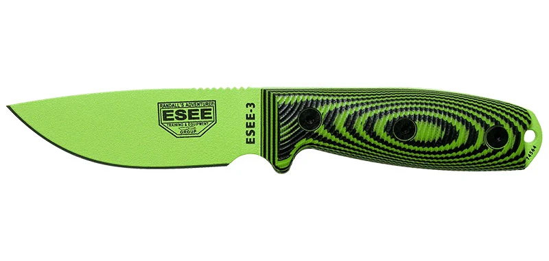 Couteau à lame fixe ESEE ESEE-3 3PMVG007 acier Carbone lame 88 mm Autre