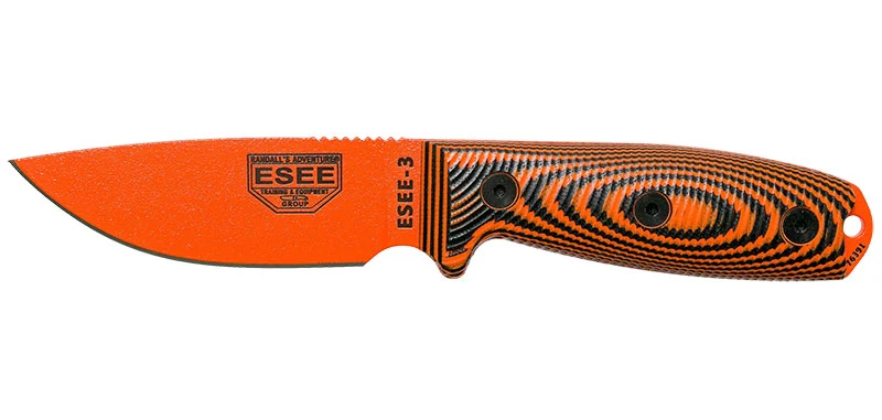 Couteau à lame fixe ESEE ESEE-3 3PMOR006 acier Carbone lame 88 mm Autre