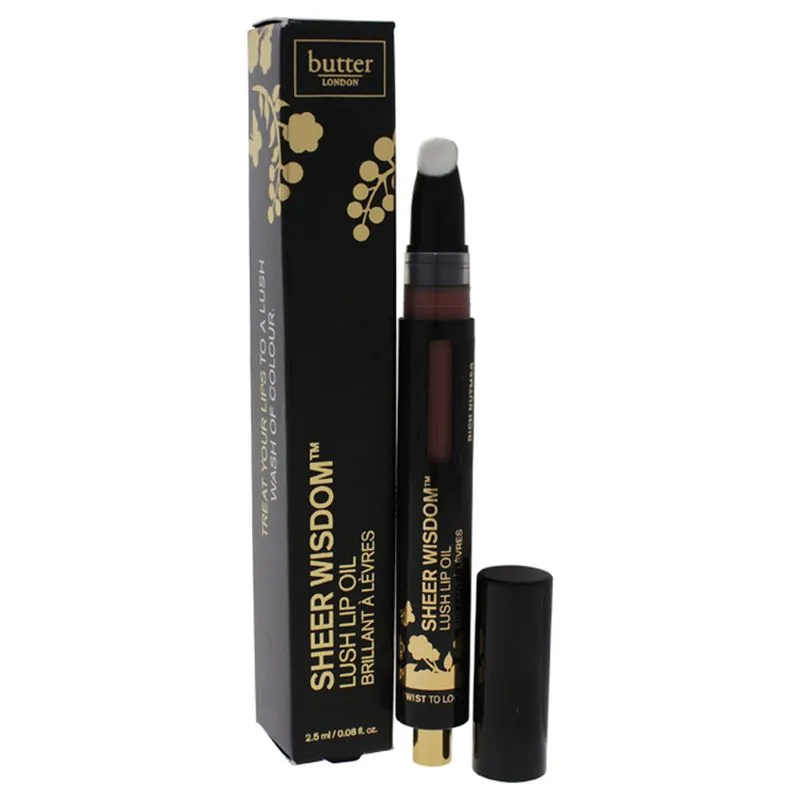 Sheer Wisdom Lush Lip Oil - Rich Nutmeg By Butter London For Women - 0.08 Oz Lip Oil
