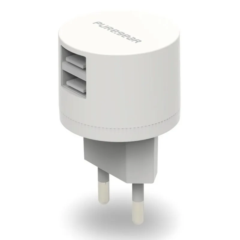 Carregador Universal de Parede Dual USB, 12 watts, Pure Gear