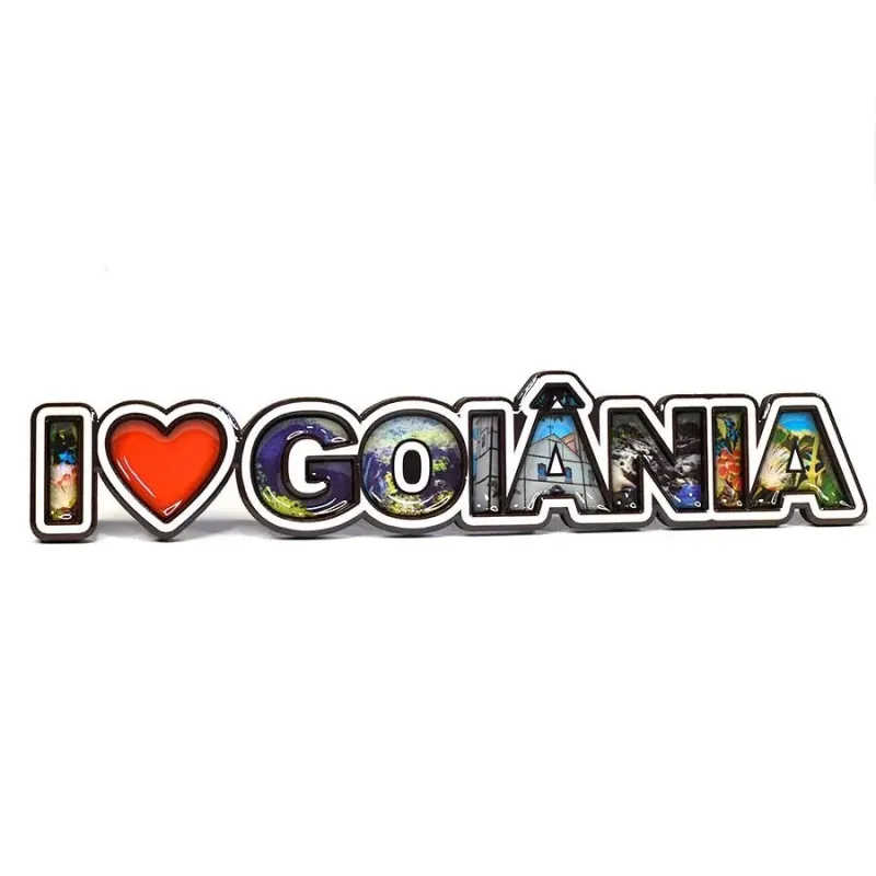 Imã de geladeira I love Goiânia