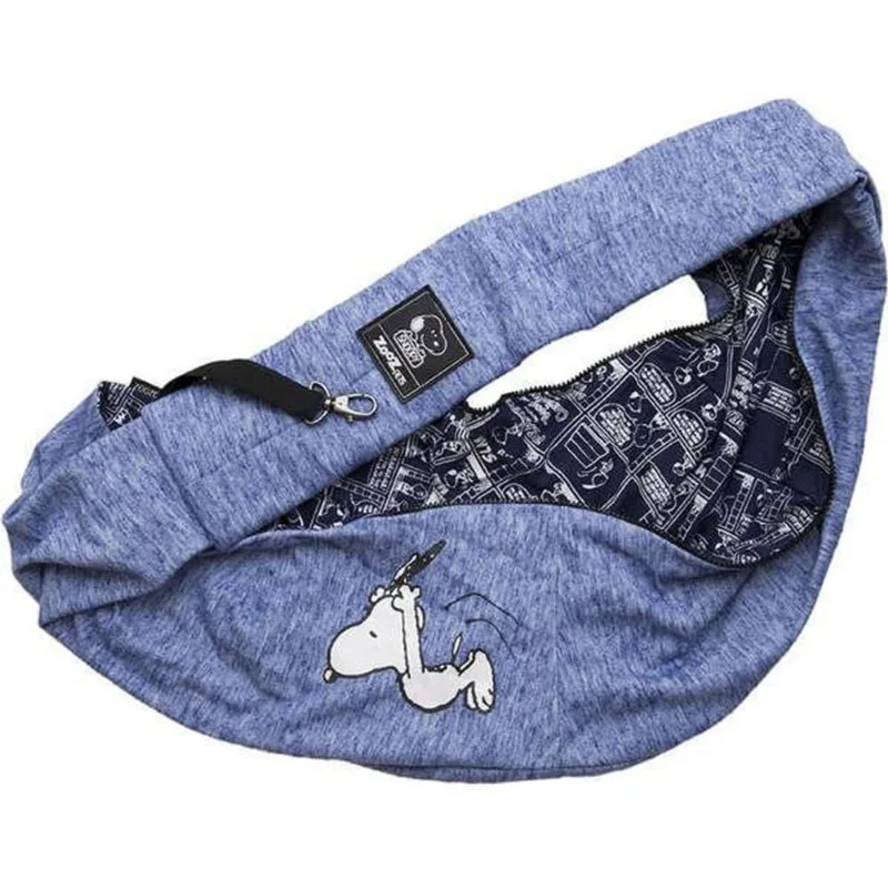 Bolsa Sling Snoopy Jumping Zooz Pets Azul Royal