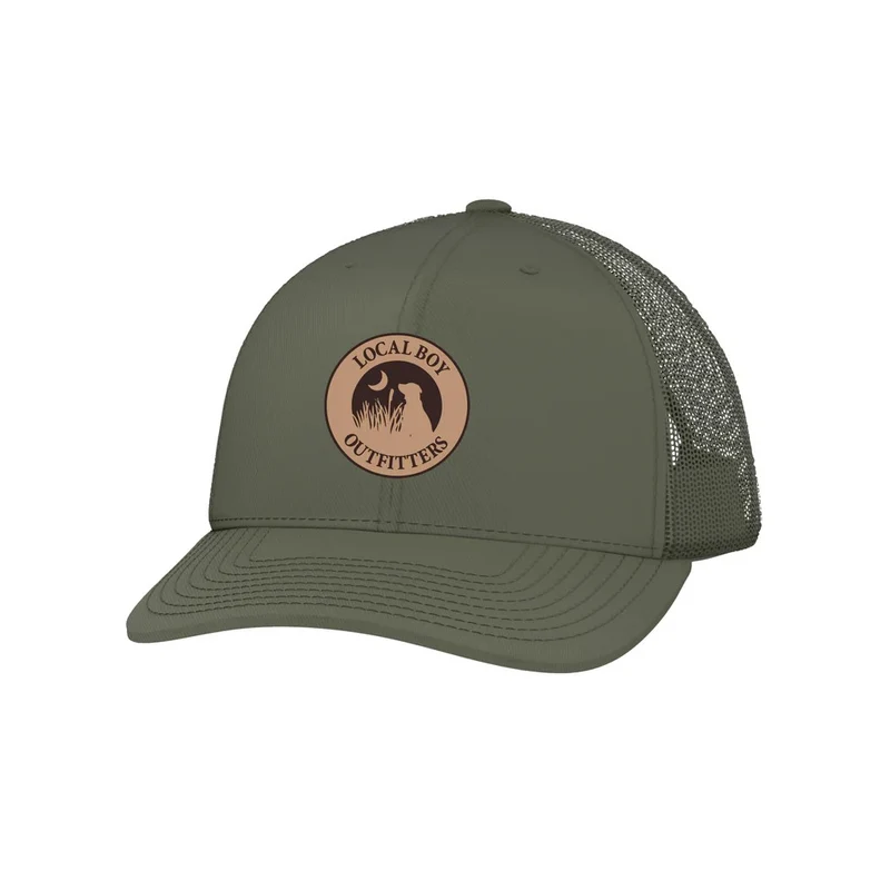 Local Boy Leather Patch Trucker Hat LODEN / OS