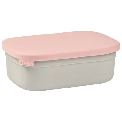 Beaba Stainless Steel Lunch Box - Rose Open Box